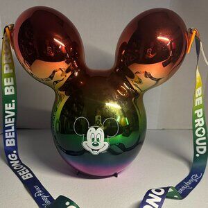Disneyland Rainbow Pride Exclusive Popcorn Bucket Disney Mickey Mouse Balloon